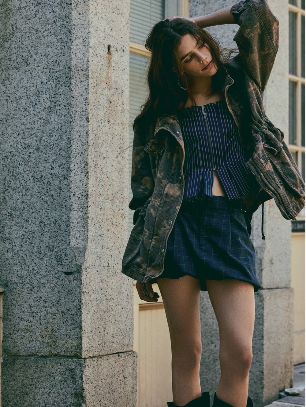 Free People- Adorable Bubble Hemmed Plaid Women's Skirt - Size 6 BNWT